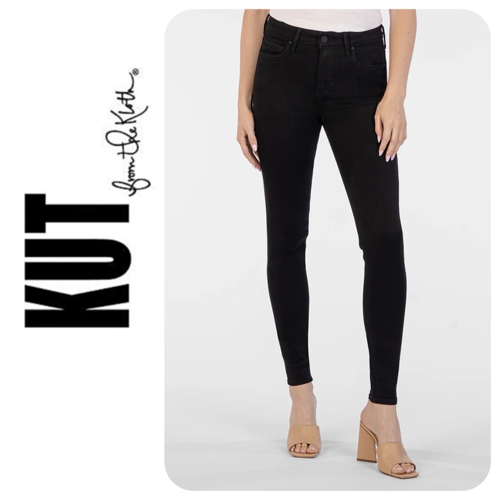 Connie High Rise Fab Ab Ankle Skinny Raw Hem (Washed Black), 6 - EUC, Worn 1x